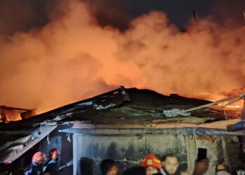 বাজারে আগুনে পুড়ে ছাই ৬ চাল ও কাঁচামালের আড়ত