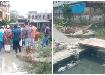 জেলা পরিষদ সংলগ্ন জাহিদ হোসেনের জমি দখলের চেষ্টা আবু সায়েমসহ ভূমিদস্যু গং