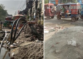 চাষাঢ়া হতে খাঁনপুর পর্যন্ত কর্তৃপক্ষের অবহেলায় জনগণ দুর্ভোগের শিকার  