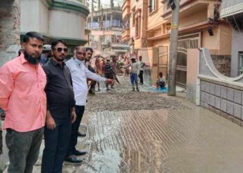 ইসদাইরে হাজী আবুল কাশেম সড়কের ঢালাই কাজ সম্পন্ন