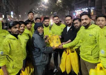 শীতবস্ত্র বিতরনের মাধ্যমে নতুন বছরকে বরণ করলো জাতীয়তাবাদী সাইবার ইউজার দল