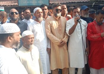 আলীরটেক হতে নুরুজ্জামান, মোফাজ্জল ও আব্দুল হাইয়ের প্রতিবাদ সমাবেশে যোগদান