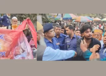 চাষাড়ায় বাউল সমাবেশে ব্যানার ছেঁড়ায় যুবক আটক