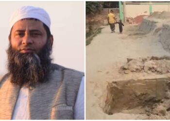 আড়াইহাজারে রাস্তা দখলে মরিয়া ভূমিদস্যু বিএনপি নেতা মোকাররম!