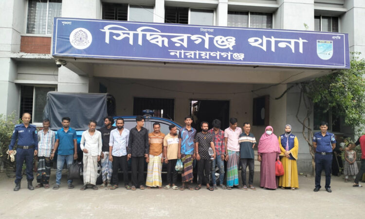 সিদ্ধিরগঞ্জে ২৪ ঘণ্টায় মাদকসহ গ্রেফতার ১৫