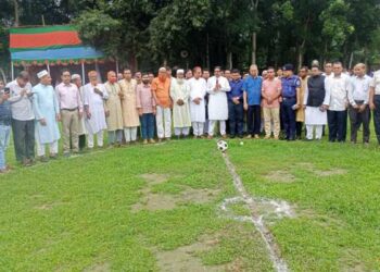 শেরপুরের শ্রীবরদীতে বঙ্গমাতা ও বঙ্গবন্ধু গোল্ডকাপ ফুটবল টুর্নামেন্ট উদ্বোধন