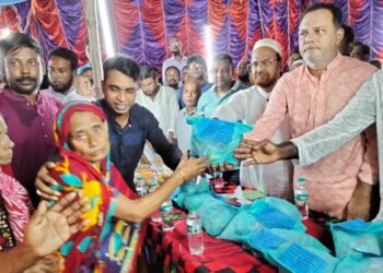 শেরপুরের  শ্রীবরদীতে হিন্দু সম্প্রদায়ের পাশে থাকার প্রতিশ্রুতি সাবেক এমপির