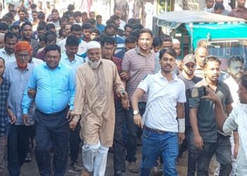 বকশীগঞ্জে আ.লীগের কর্মসূচির প্রতিবাদে বিএনপির বিক্ষোভ মিছিল