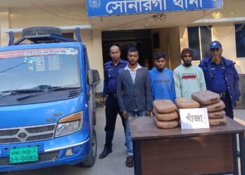 সোনারগাঁয়ে ২৫ কেজি গাঁজা ও পিকআপ ভ্যানসহ আটক-৩