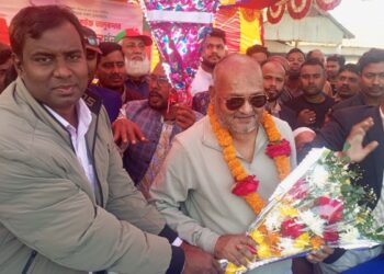 বকশীগঞ্জে সাবেক উপজেলা পরিষদের চেয়ারম্যান আব্দুর রউফ তালুকদারকে সংবর্ধনা