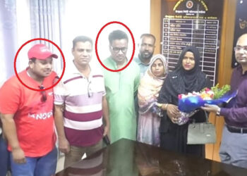আসামিদের নিয়ে ইউএনওকে ফুল, শুরুতেই বিতর্কে পিংকি