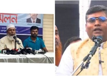 কৃষকদলের জুয়েল আরমানের বিরুদ্ধে অপহরন করে নগদ টাকা ও চেক আদায়ের অভিযোগে সংবাদ সম্মেলন
