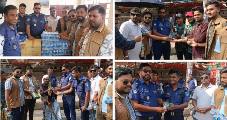 তীব্র তাপদাহে পথচারী, শ্রমজীবী ও ট্রাফিকদের জন্য ডিসি ও এসপির মানবিক উদ্যোগ