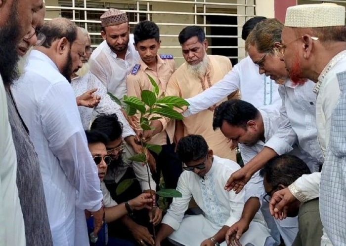 বন্দরে নাগিনা জোহা উচ্চ বিদ্যালয়ে বৃক্ষরোপণ কর্মসূচি