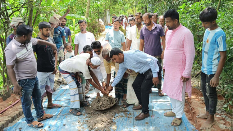 সোনারগাঁয়ে জামপুর ইউনিয়নের নতুন আরসিসি রাস্তা উদ্বোধন