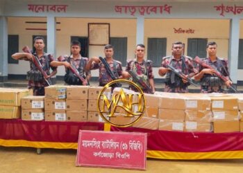 শেরপুরের শ্রীবরদী সীমান্তে বিজিবির অভিযানে ভারতীয় কসমেটিকস জব্দ