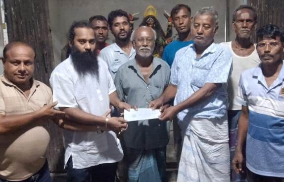 ফতুল্লার ঋষি পাড়া রক্ষাকালী মন্দিরের উন্নয়নে বিএসপি’র আর্থিক সহায়তা