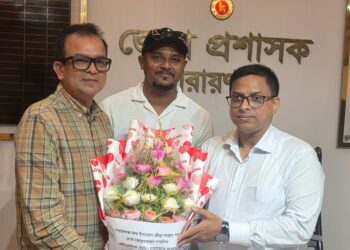 জেলা প্রশাসকের সাথে উপজেলা ত্রীড়া সংস্থার সদস্য সচিবের সৌজন্য সাক্ষাৎ