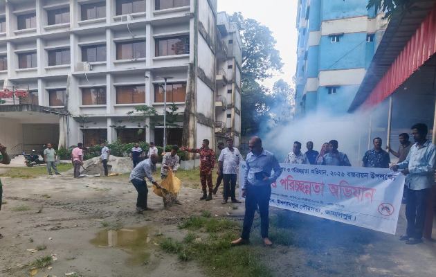 জামালপুরে ডেঙ্গু প্রতিরোধ ও পরিচ্ছন্নতা অভিযান