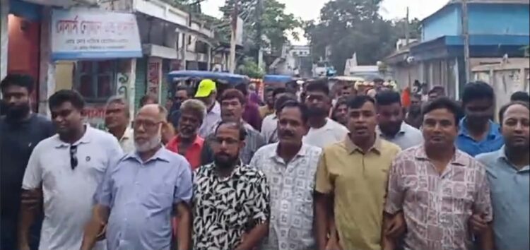 ইসলামপুরে বিএনপির প্রতিবাদ মিছিল