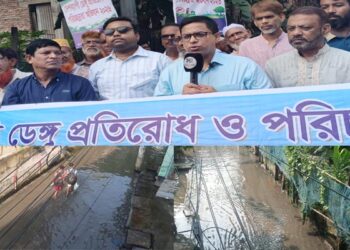 জলাবদ্ধ সেহাচরে ডেঙ্গু প্রতিরোধে ডিসি, ক্ষুব্ধ স্থানীয়রা